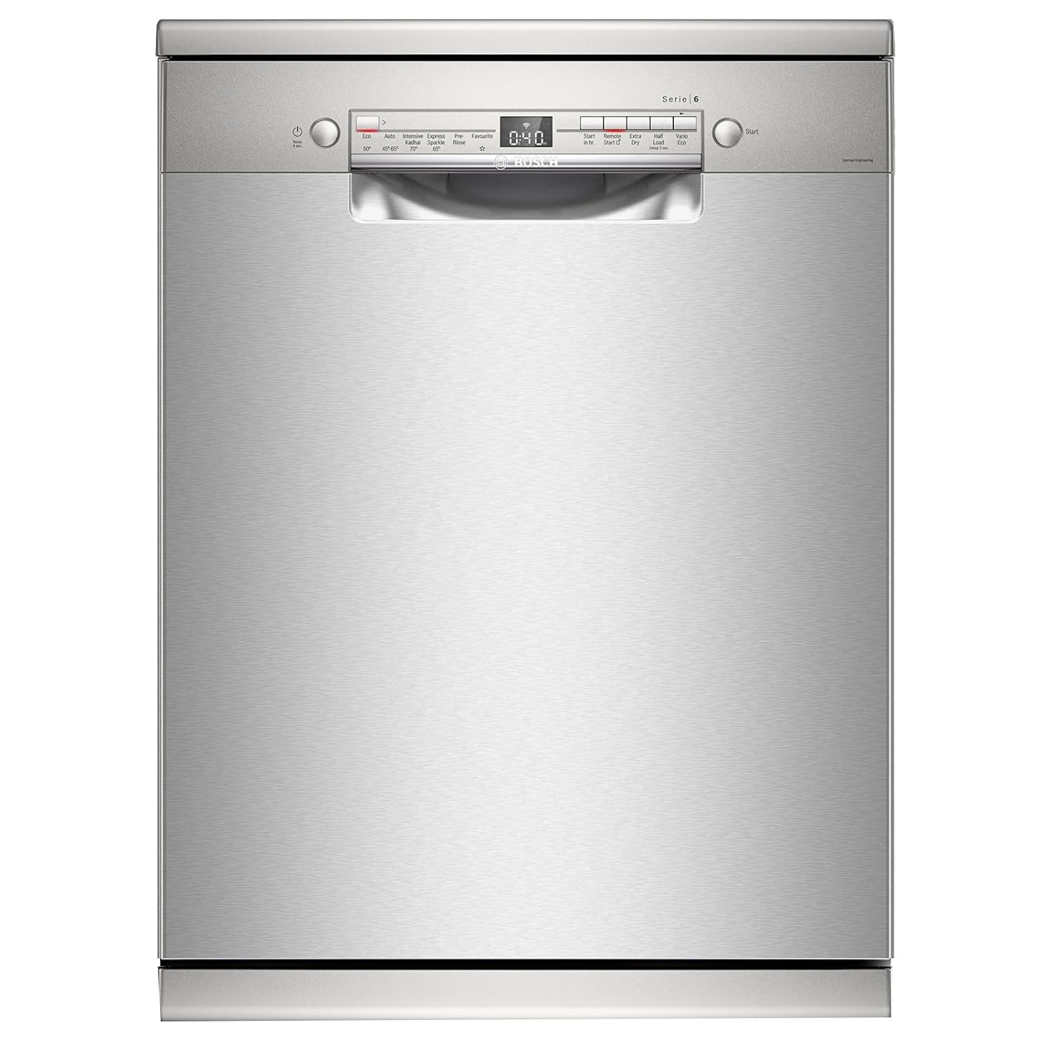 Bosch 13 Place Settings Dishwasher (SMS6ITI00I, Silver Inox, WiFi Enabled)