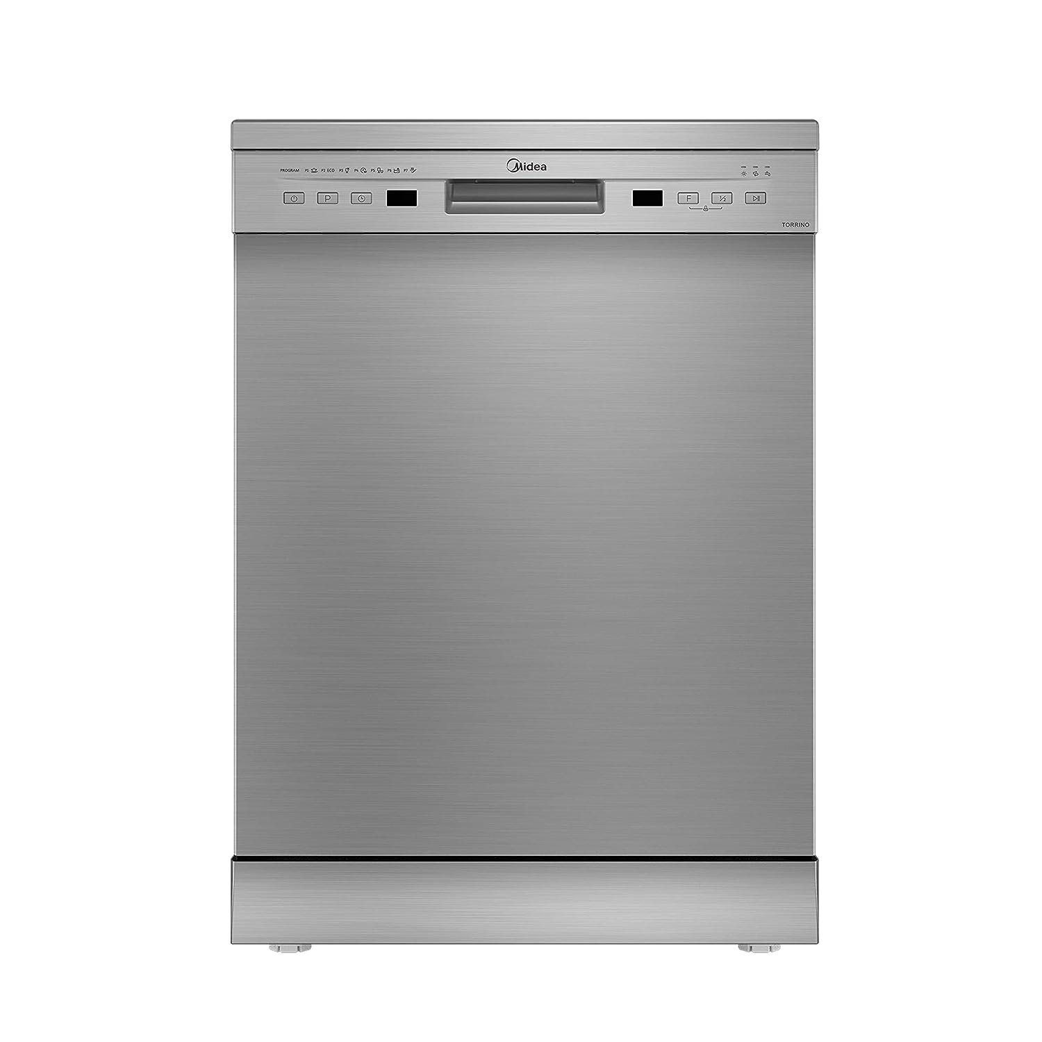 Midea 13 Place Setting Standard Dishwasher (WQP12-5201F, Silver)