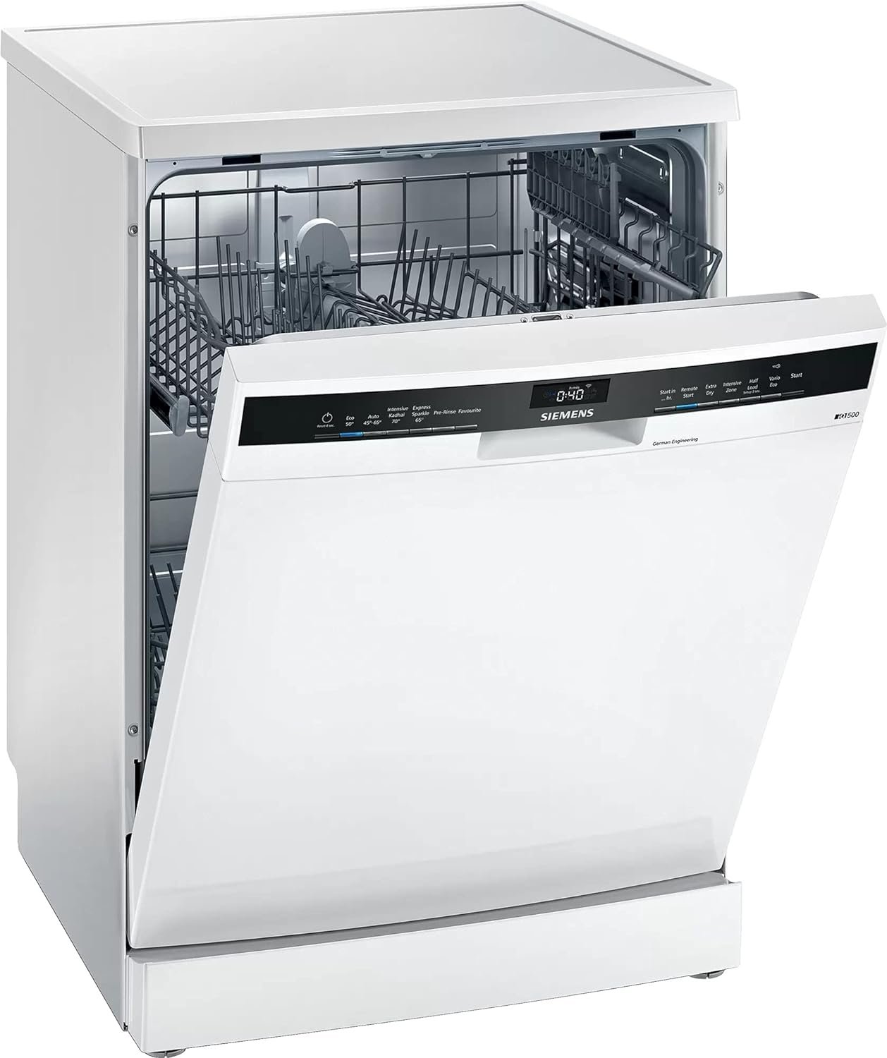 Siemens 13 Place Settings iQ500 free-standing dishwasher (SN25IW00TI, White)