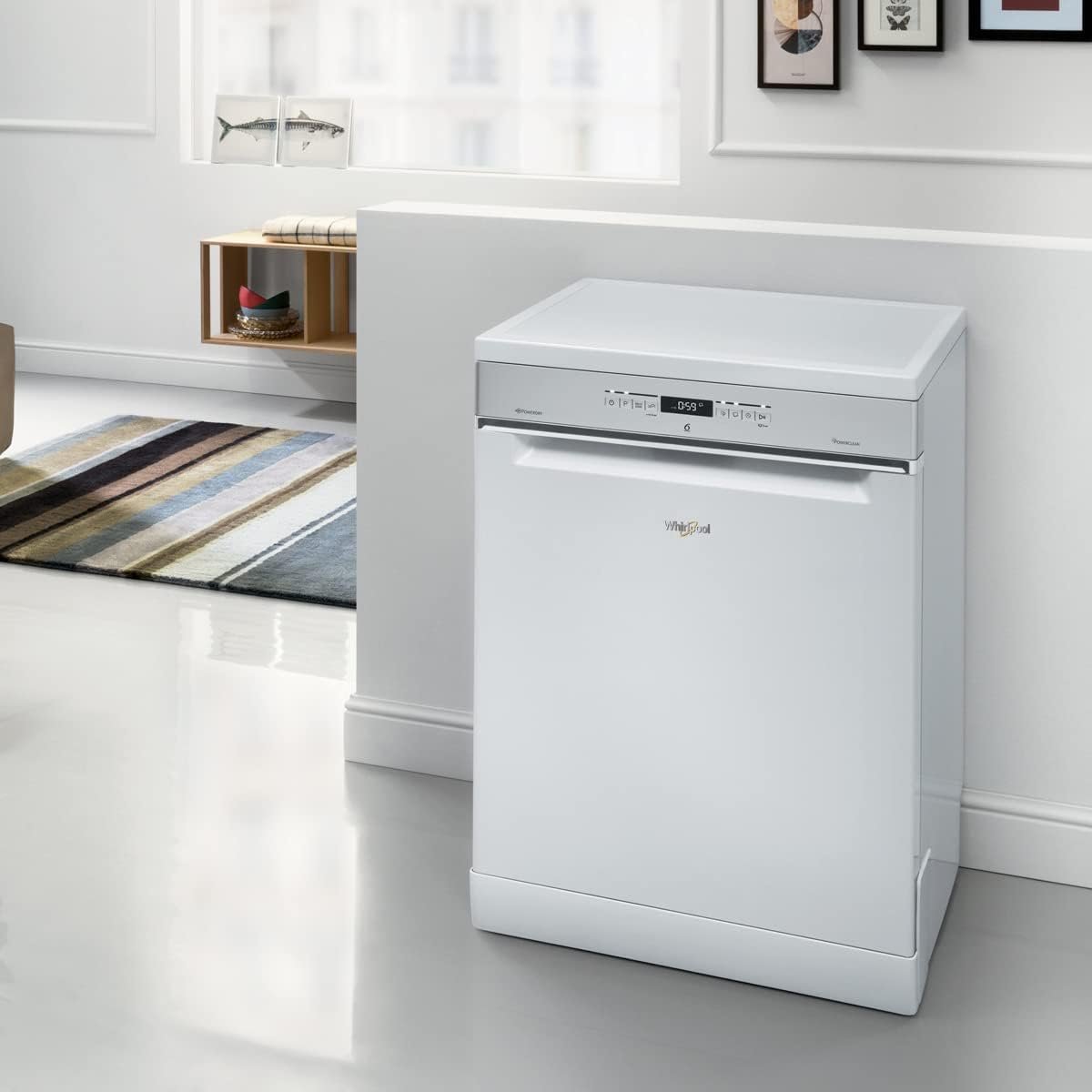 Whirlpool 14 Place Settings PowerClean Technology Dishwasher (WFC3C24 PF IN, White, 30% extra space, 8 wash Programs, Ultra Quiet Performance)